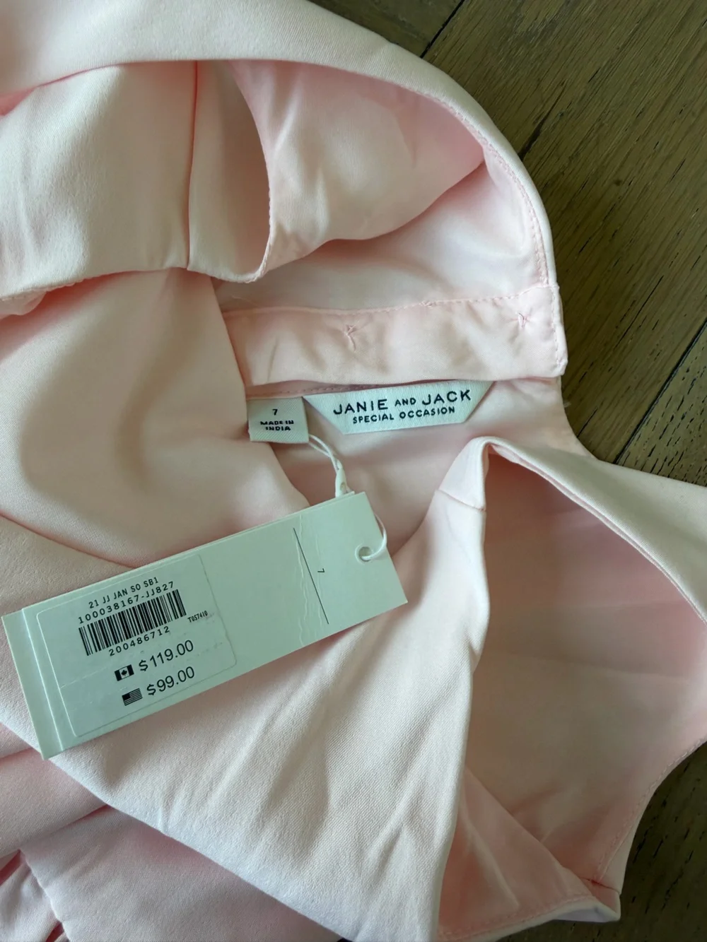 Janie and Jack Light Pink Bow-Front Sleeveless Dress
